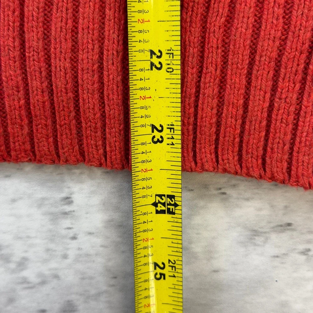 Polo Ralph Lauren Mens Large Red 100% Pima Cotton Crewneck Sweater Knit